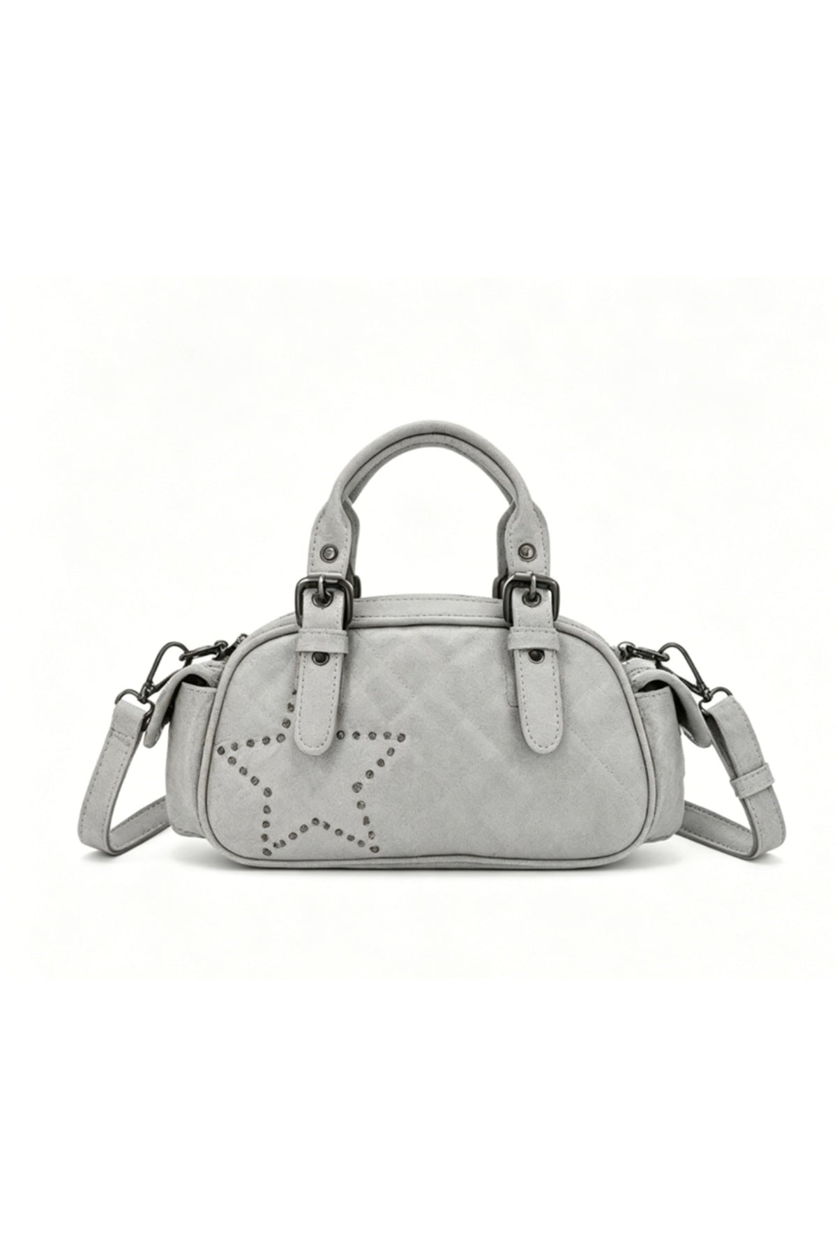 Women’s Quilted Star Stud Mini Handbag with Crossbody Strap