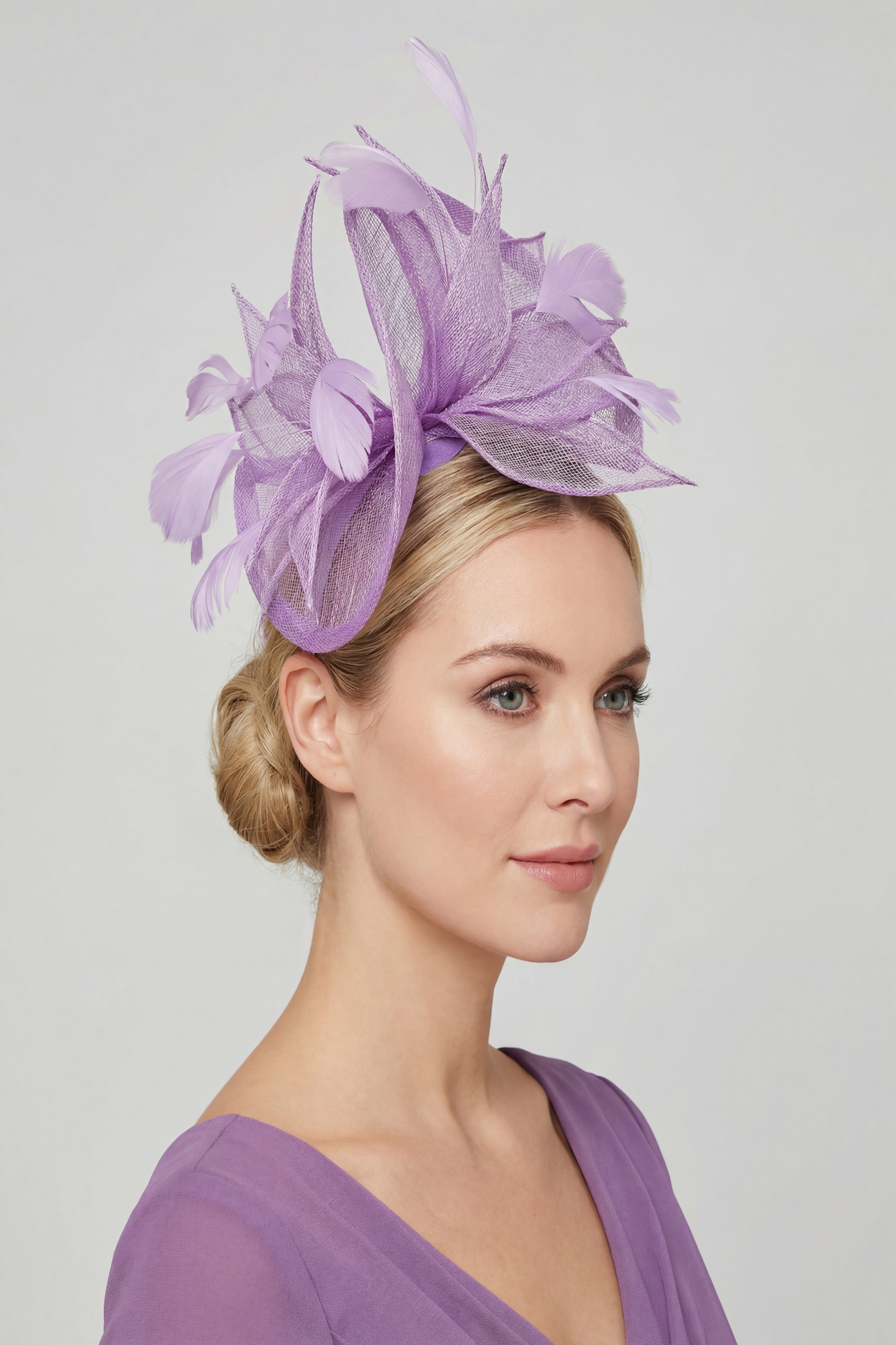 Statement Sinamay Bow Fascinator with Feather Detail