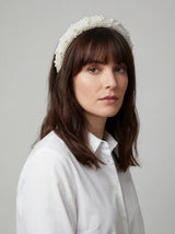 Clustered Large and Small Pearl Embellished Headband