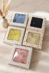 OversizedPearl Organza Hair Scrunchie 5 Pics Set With Box