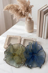 Organza Pearl Hair Scrunchie Oversized Ponytail HolderWith Box