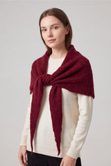 Soft Wool Blend Knitted Triangle Scarf Shawl