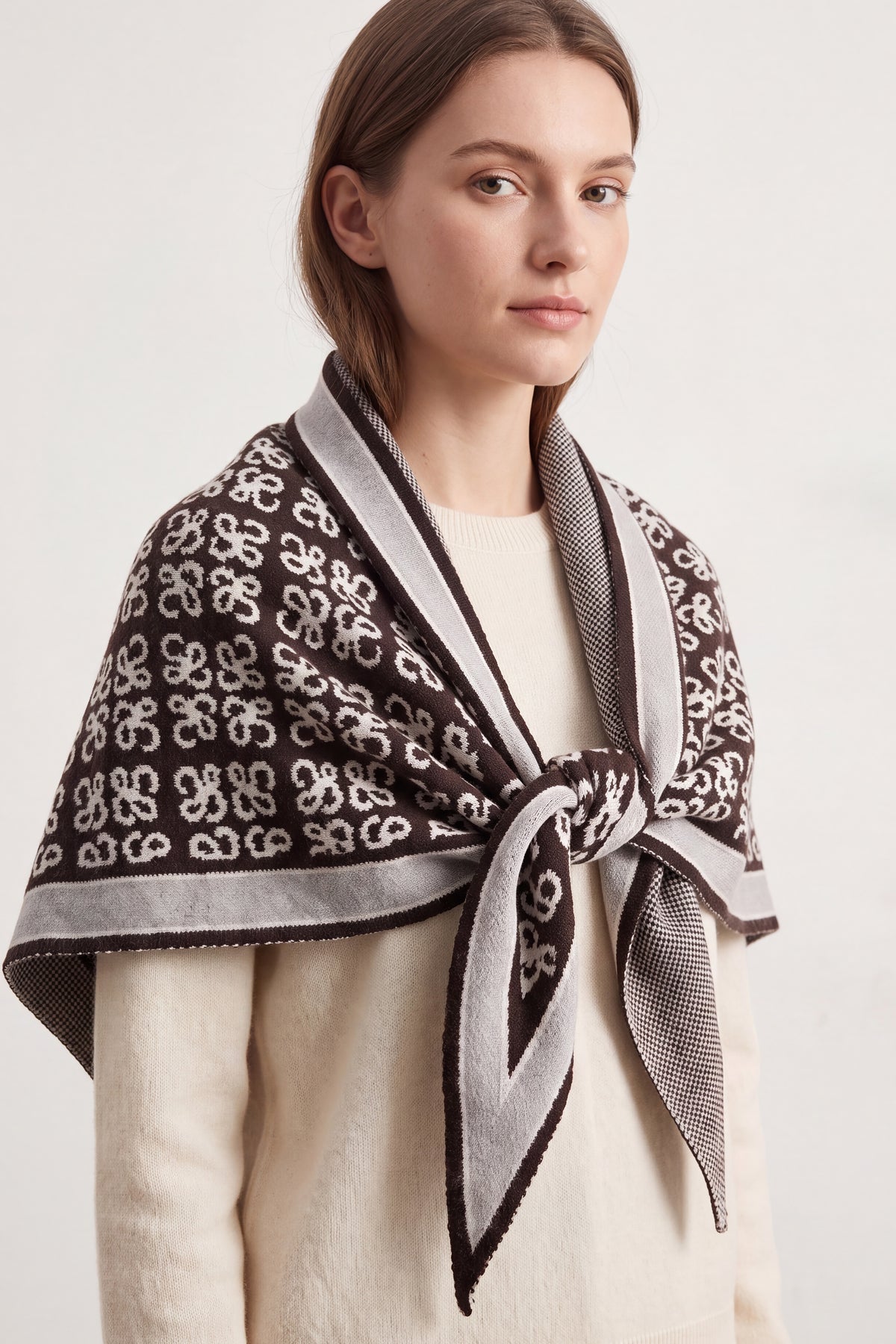 Women’s Reversible Floral Geo Triangle Scarf