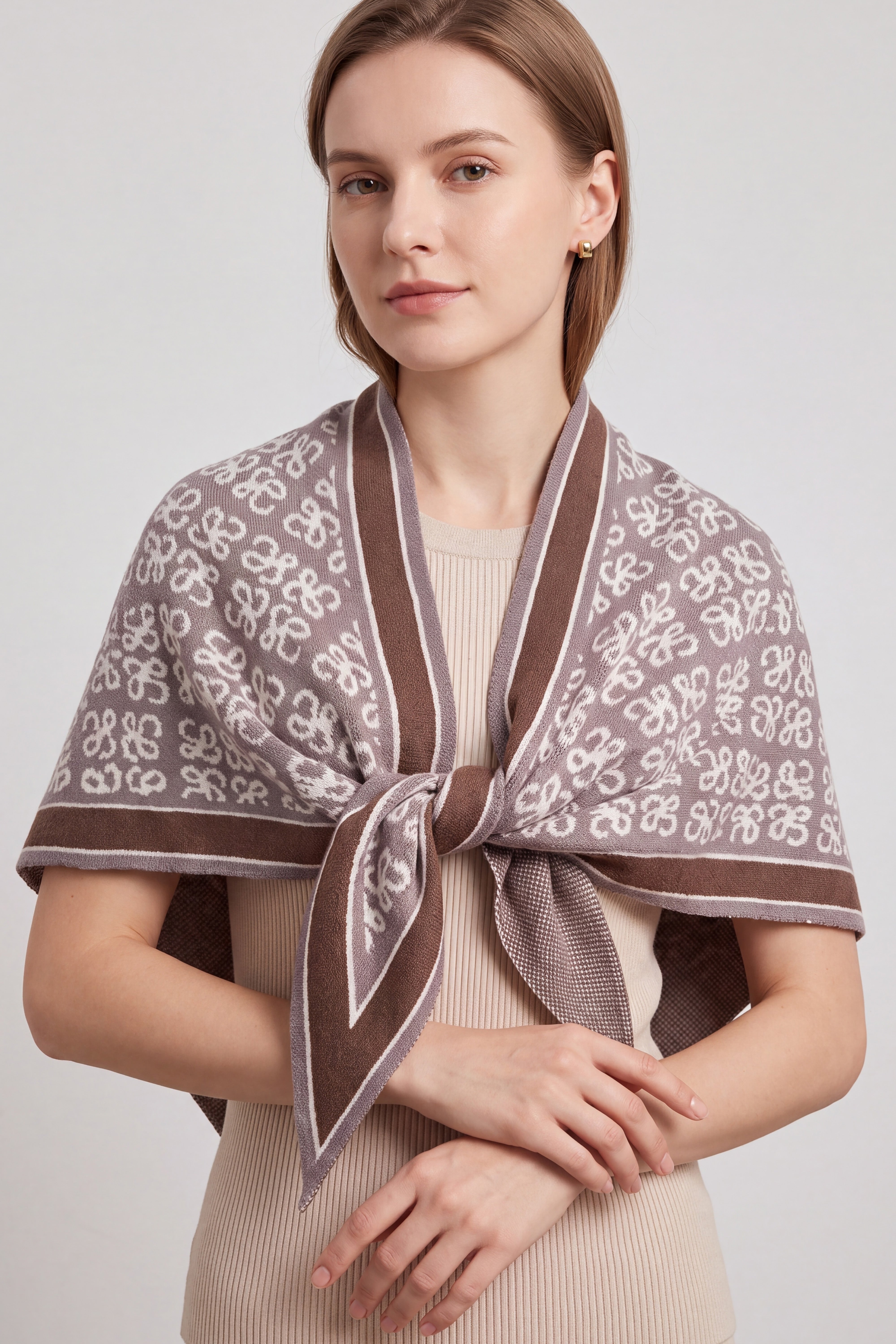 Women’s Reversible Floral Geo Triangle Scarf