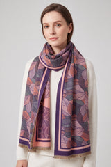 Reversible Leaves Pattern Scarf