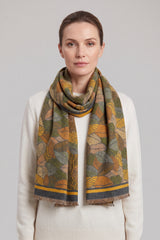 Reversible Leaves Pattern Scarf