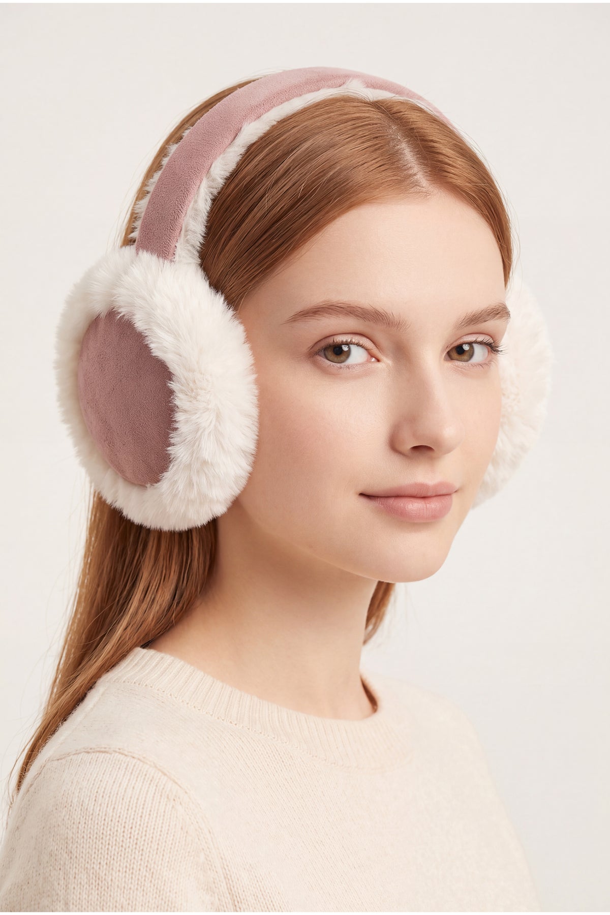 Women's Plush Faux Fur Suede-Look Winter Earmuffs