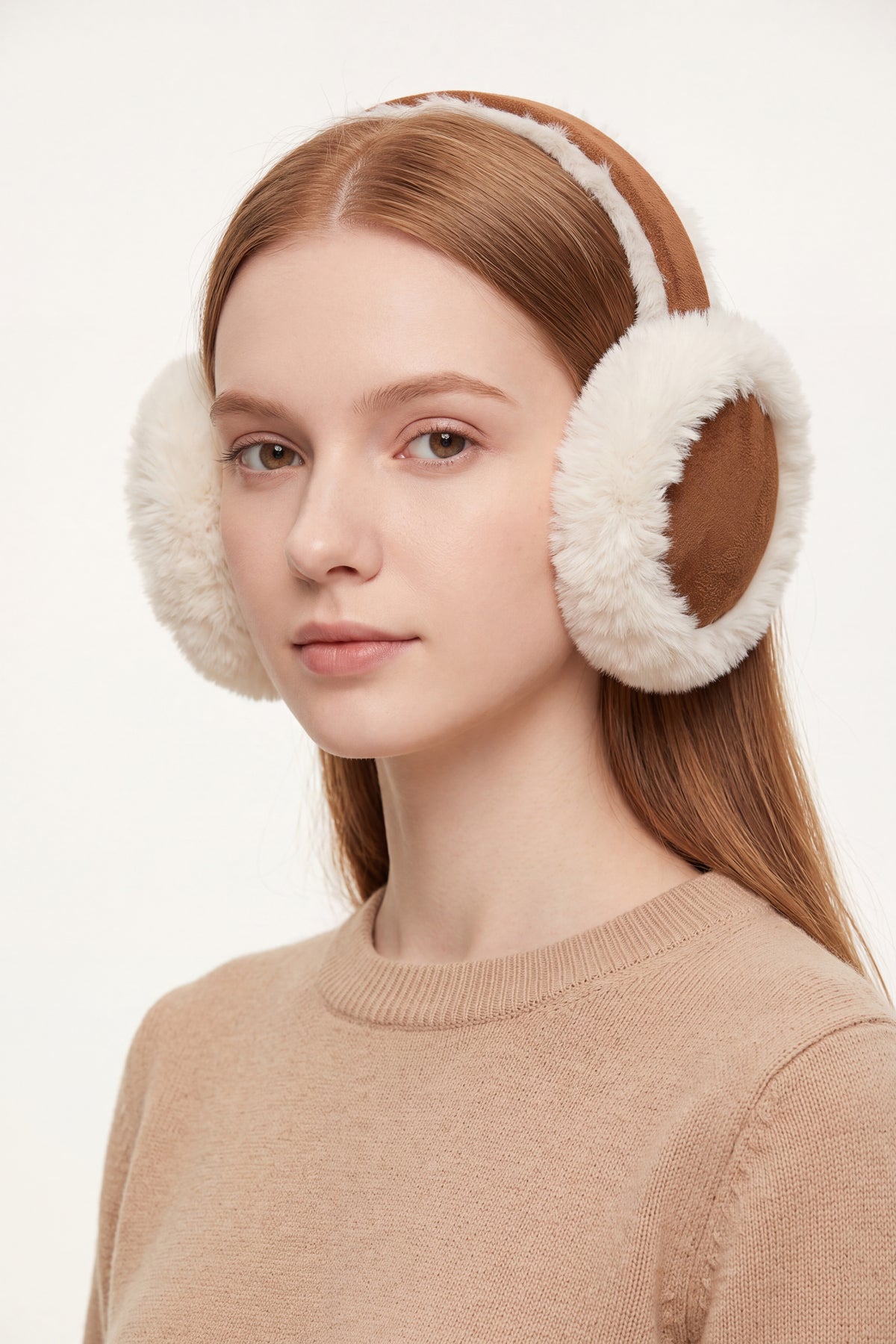 Women's Plush Faux Fur Suede-Look Winter Earmuffs