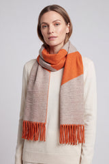 Modern Woven Scarf with Subtle Shimmer and Fringe