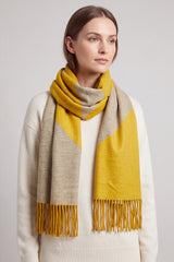 Modern Woven Scarf with Subtle Shimmer and Fringe