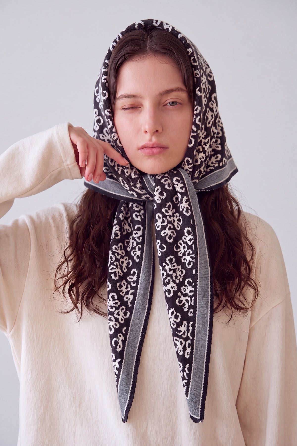 Women’s Reversible Floral Geo Triangle Scarf