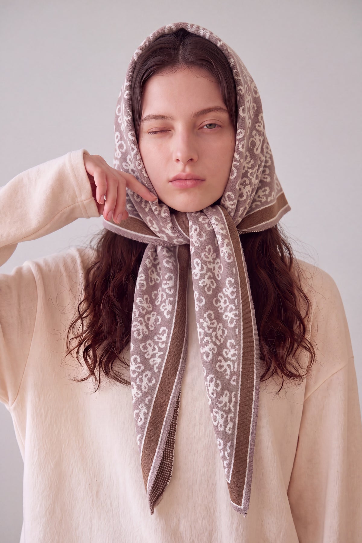 Women’s Reversible Floral Geo Triangle Scarf