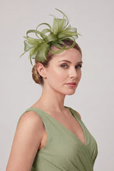 Ladies Loop Bow Feather Fascinator Headband Wedding & Race Day