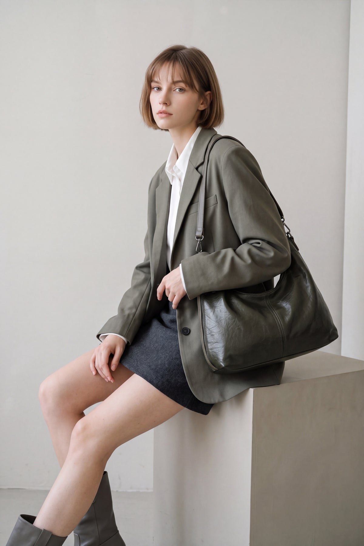 Women’s Classic Soft Hobo Shoulder Bag with Detachable Crossbody Strap