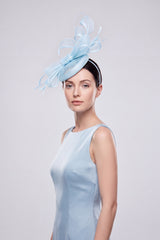Elegant Loop Mesh Fascinator with Feather Detail