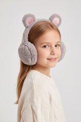 Kids' Plush Bear-Ear Earmuffs