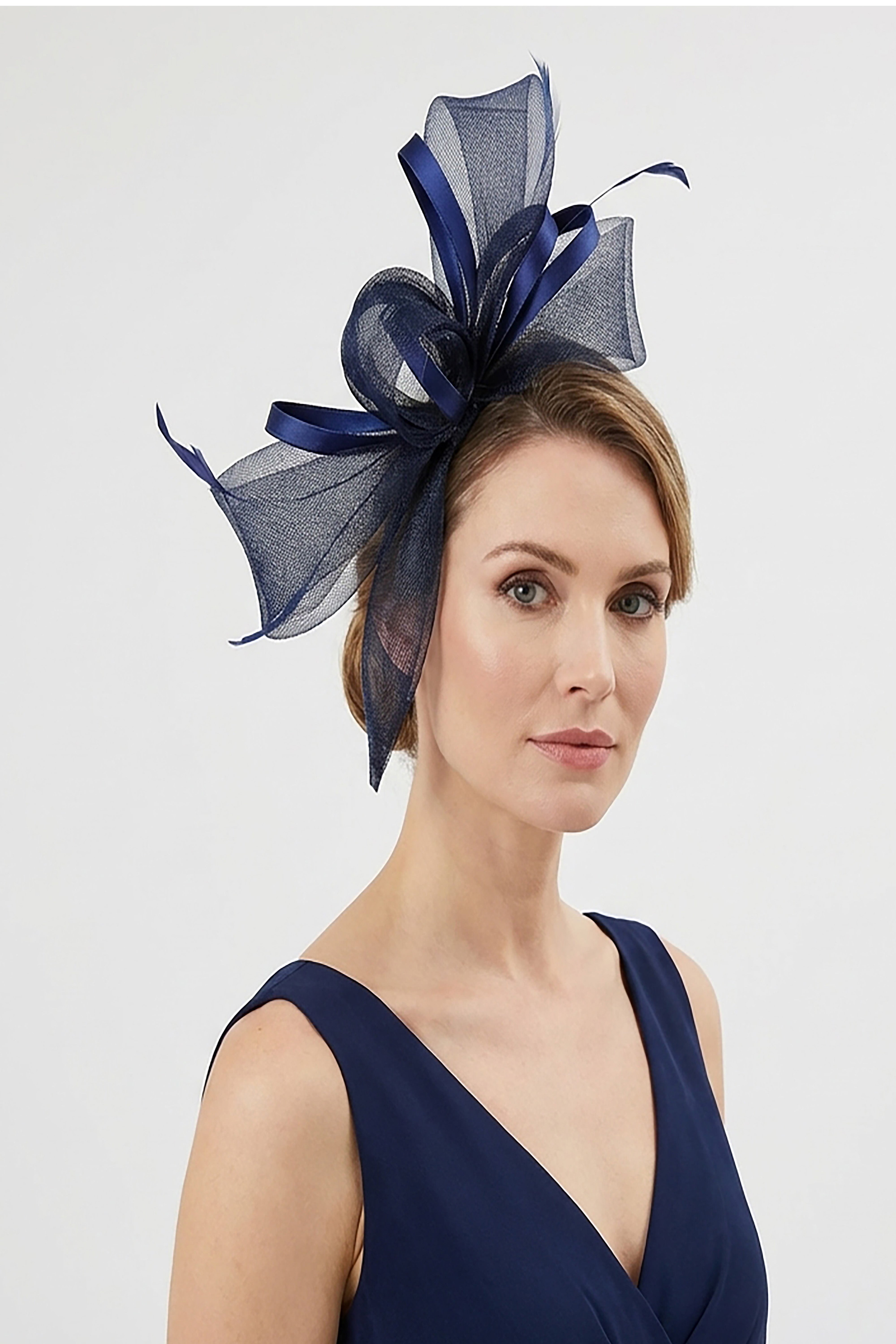 Structured Mesh Bow Fascinator Headband Maroon