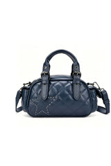 Women’s Quilted Star Stud Mini Handbag with Crossbody Strap