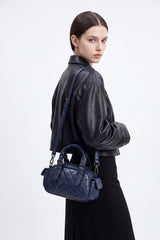 Women’s Quilted Star Stud Mini Handbag with Crossbody Strap