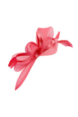 Structured Mesh Bow Fascinator Headband Maroon