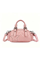 Women’s Quilted Star Stud Mini Handbag with Crossbody Strap