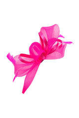 Structured Mesh Bow Fascinator Headband Maroon