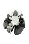 Mesh Fascinator with Feather Flower Detail