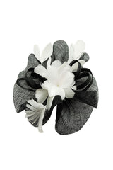 Mesh Fascinator with Feather Flower Detail