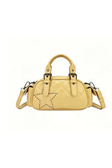 Women’s Quilted Star Stud Mini Handbag with Crossbody Strap