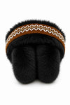 Women's Faux Fur Embroidered Headband Winter Earmuffs