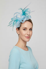 Ladies Loop Bow Feather Fascinator Headband Wedding & Race Day