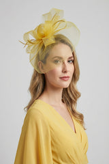 Elegant Mesh Fascinator Hat with Bow Detail for Weddings & Race Day