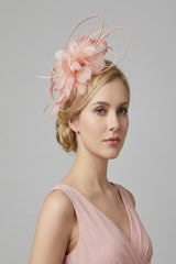 Sinamay Loop & Feather Flower Fascinator