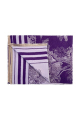 Women’s Toile Print Woven Scarf with Fringed Edge