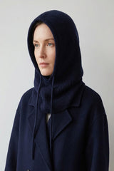 Soft Plain Knitted Balaclava Hood-2-in-1 Hat and Scarf