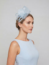 Feather & Mesh Flower Fascinator with clip and hair band