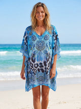 Printed Kaftan Beach Cover-Up Dress