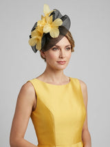 Mesh Fascinator with Feather Flower Detail