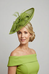 Teardrop Mesh Fascinator with Sculpted Flower Detail