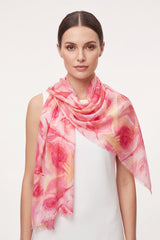 Abstract Watercolour Swirl Print Lightweight Summer Scarf