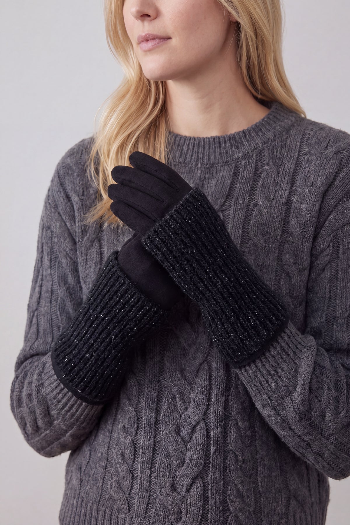 2-in-1 Cosy Knit Overlay Gloves
