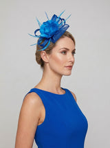 Feather & Mesh Flower Fascinator with clip and hair band