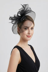 Elegant Mesh Fascinator Hat with Bow Detail for Weddings & Race Day