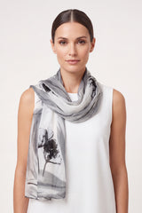 Watercolour Floral Chiffon Scarf