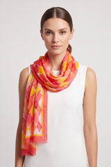 Abstract Diamond Print Lightweight Summer Scarf