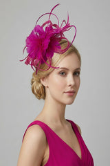 Sinamay Loop & Feather Flower Fascinator