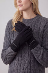 Plain Gloves with Single Stripe & Fleece Lining