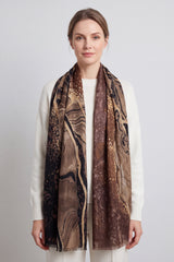 Marble Print Lightweight Fashion Scarf