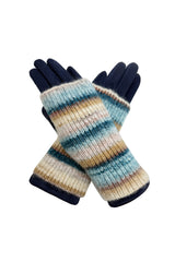 2-Piece Gloves Set – Plain Gloves & Removable Knitted Fingerless Layer