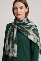 Women’s Abstract Brushstroke Print Scarf
